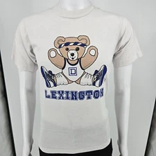 Vintage 1989 Screen Stars Best Basketball Teddy Bear "Lexington" T-Shirt (S)