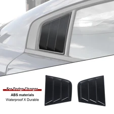 Black Rear Side Window Blinds Quarter Louver Cover Trim For Dodge Charger 2015+