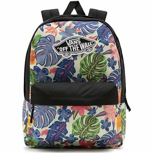 vans realm backpack white california floral