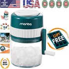 Premium Ice Crusher with 18/8 Stainless Steel Blades & Free Ice Cube Tray