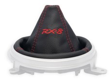 SCHALTMANSCHETTE FUR MAZDA RX-8 RX8 2003-2012 SCHALTSACK LEDER STICKEREI ROT