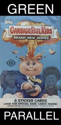 GREEN PARALLEL Garbage Pail Kids Brand New Series BNS1 CompleteYour Set U Pick