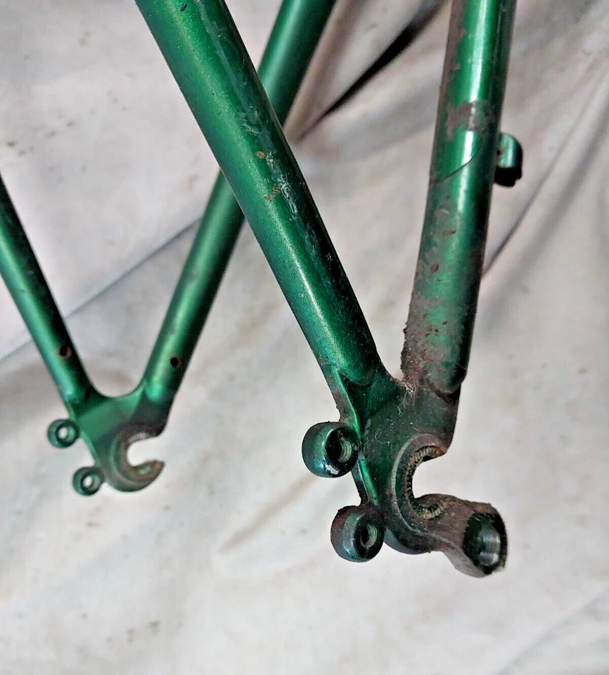 Cuadro de bicicleta Trek 800 MTB 2005 16,5" pequeño rígido rígido cromo verde envío EE. UU. Foto 4 de 4