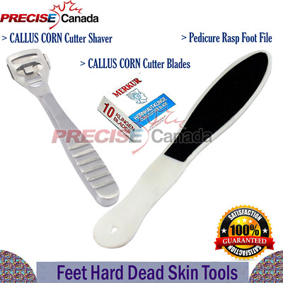 Corn Remover Shaver Corn Cutter Dead Skin & Pedicure Rasp Foot File + 10 Blade