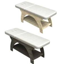 LETTINO IN LEGNO DA MASSAGGIO CON RIPIANO PER MASSAGGIATORE ESTETISTA SPA CENTR