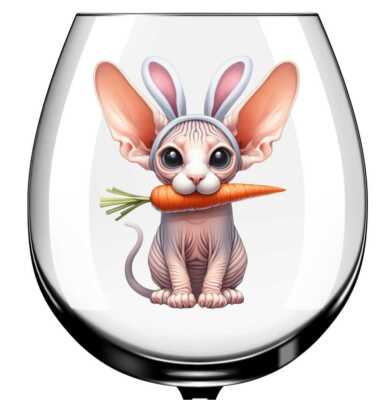 X12 Ostern Katze Glas Vinyl Aufkleber Sticker Farbe et48
