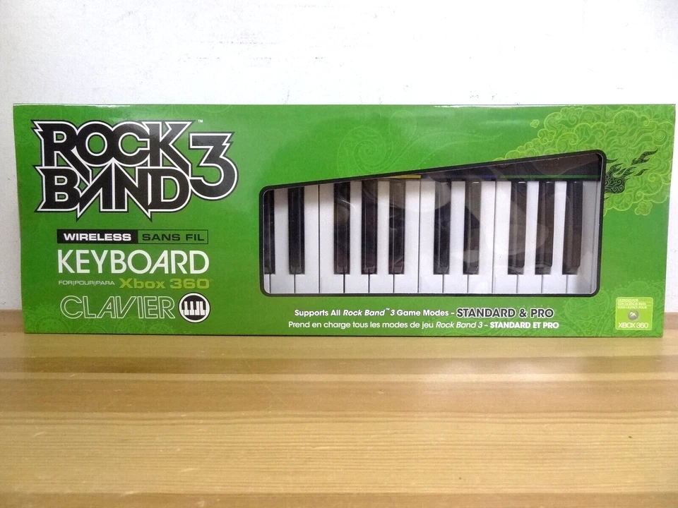 Microsoft Xbox 360 Rock Band 3 Wireless Keyboard + Game Bundle NEW SEALED - Image 2 of 4