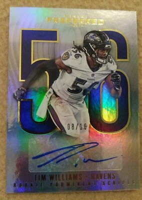 Tim Williams Signature 2017 Panini Preferred Tim Williams #'d 8/10 Prominent Scripts Gold ...