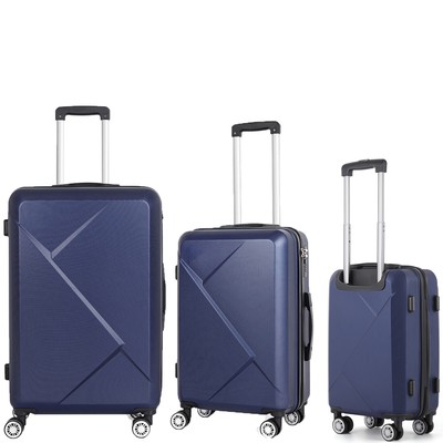3 Pieces Lightweight Durable Hard Shell Suitcase Set w/TSA Lock Spinner Wheels