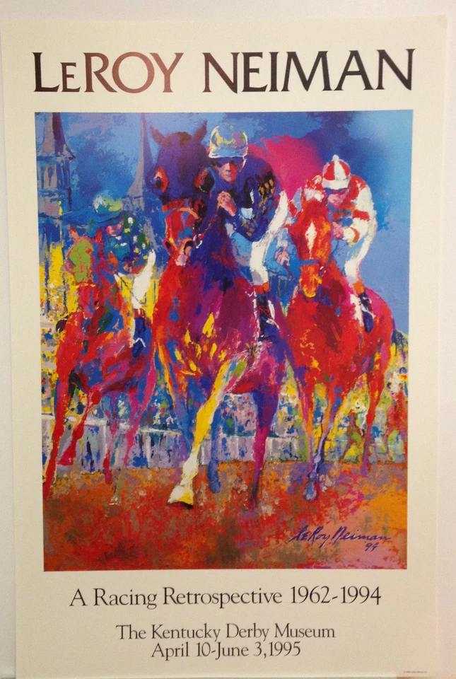 LEROY NEIMAN - Kentucky Derby ORIGINAL 1995 POSTER Plate Signed Art Print - Image 2 of 3