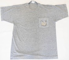 Vintage 1990s Disney Channel Mickey Mouse Single Stitch Pocket Gray Shirt Mens L