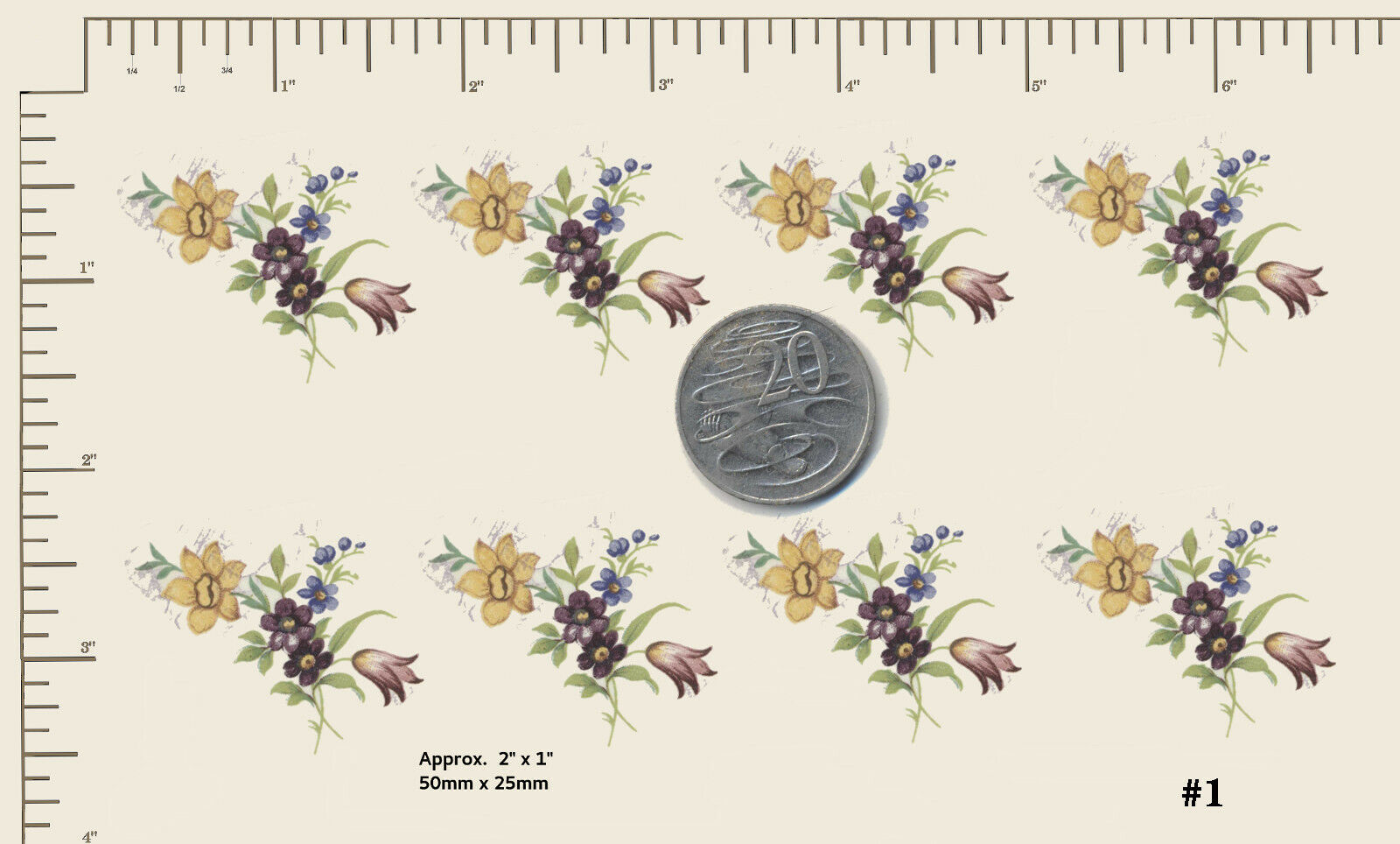 Ceramic Wholesale Regular dealer decals. Decoupage.SMALL FLORALS WATER Variations Flowers