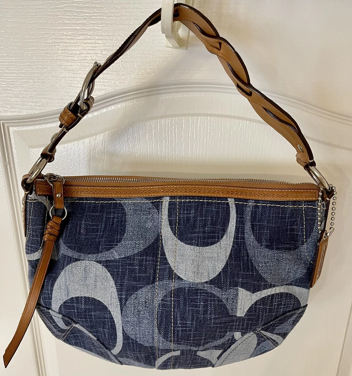 Blue Denim Coach Shoulder Bag