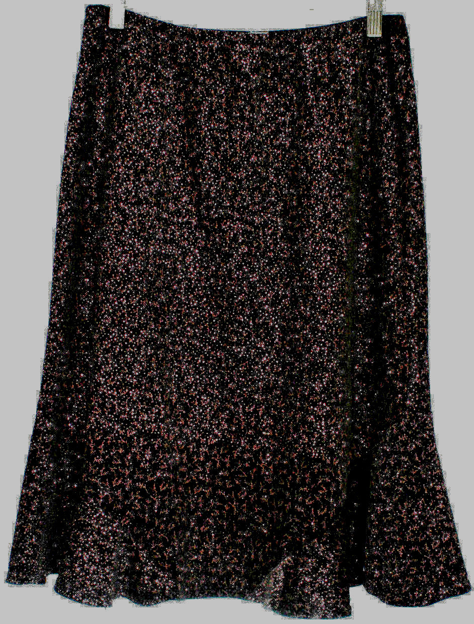 Notations Black w/Pink Glitter Pattern Velvet Mid… - image 2