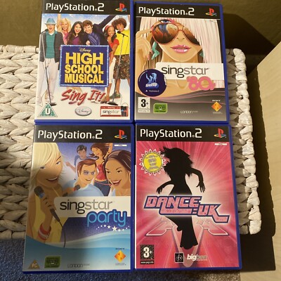 4 x Playstation 2 PS2 Singstar High School Spiele Konvolut guter Gesamtzustand