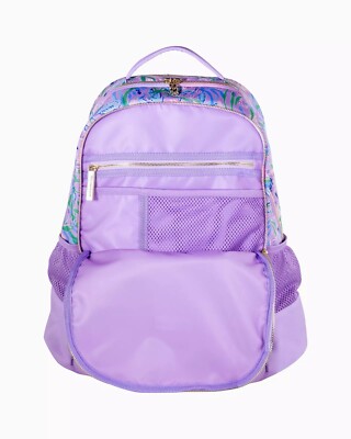 Lilly Pulitzer Large Printed Backpack School Book Bag Multi  display picture 3