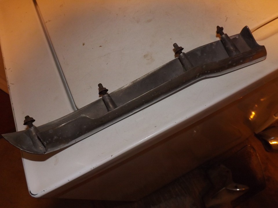 1956 56 CHEVROLET CHEVY LT FENDER HOOD BAR EXTENSION EYEBROW CHROME