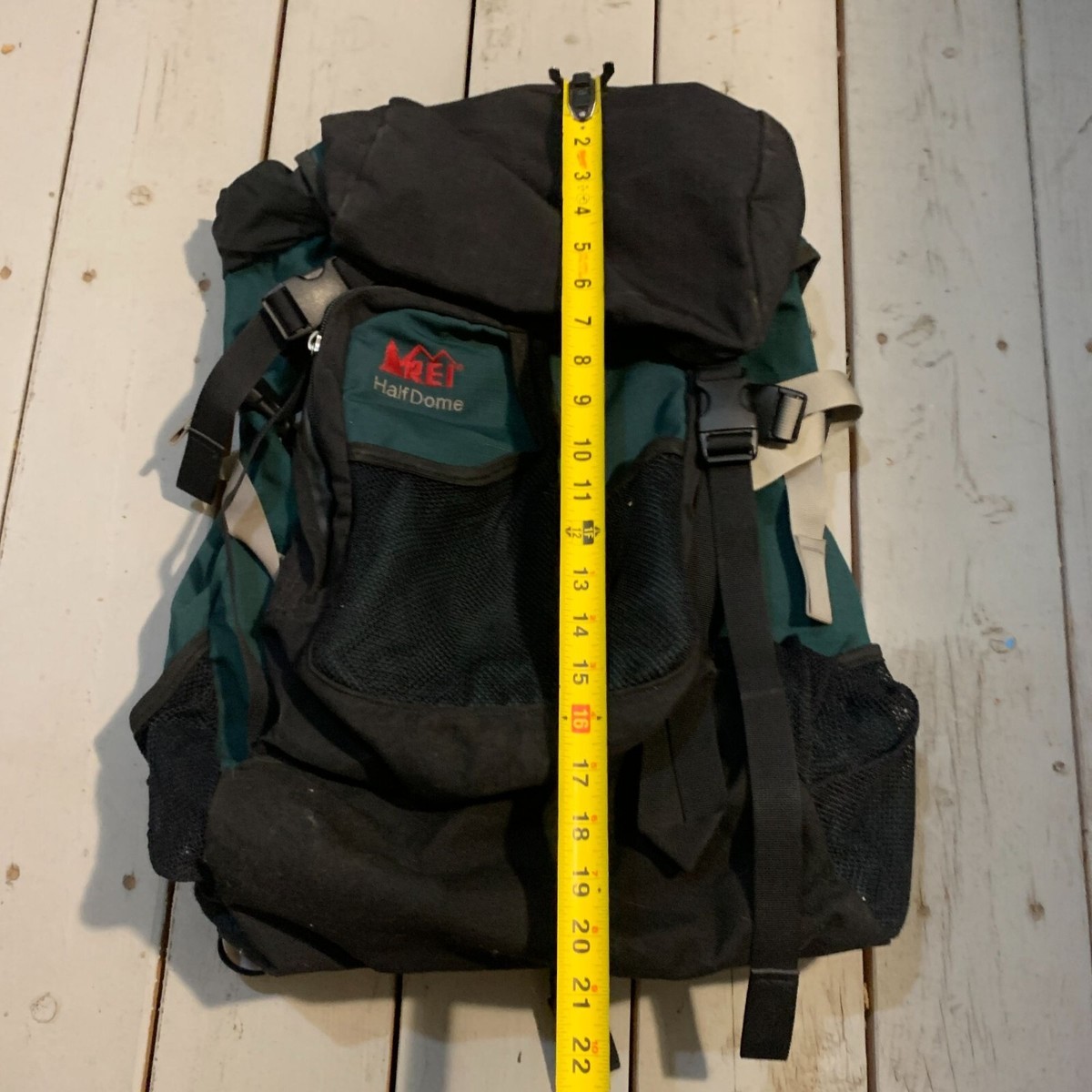 REI Co-op Half Dome Backpack Hiking Outdoor Green Black 20x14” Camping Pack