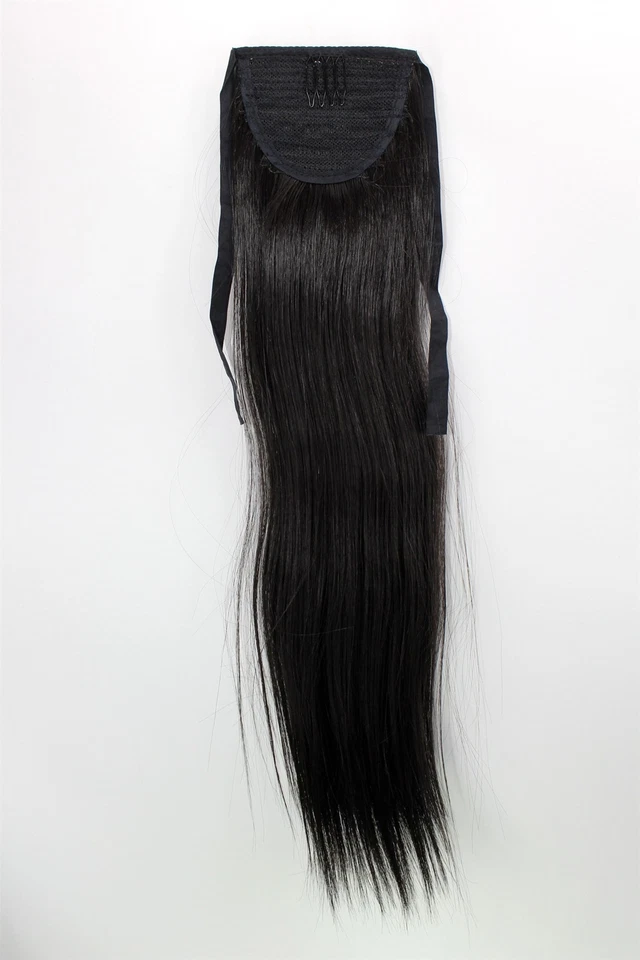 Extension De Cheveux Zopf Brun Foncé Lisse 45Cm YZF-TS18-4 Bande Clip - Photo 2/2