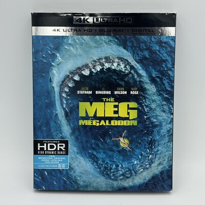 The Meg - 4K Ultra HD + Blu-ray + Digital + Slipcover - BRAND NEW SEALED