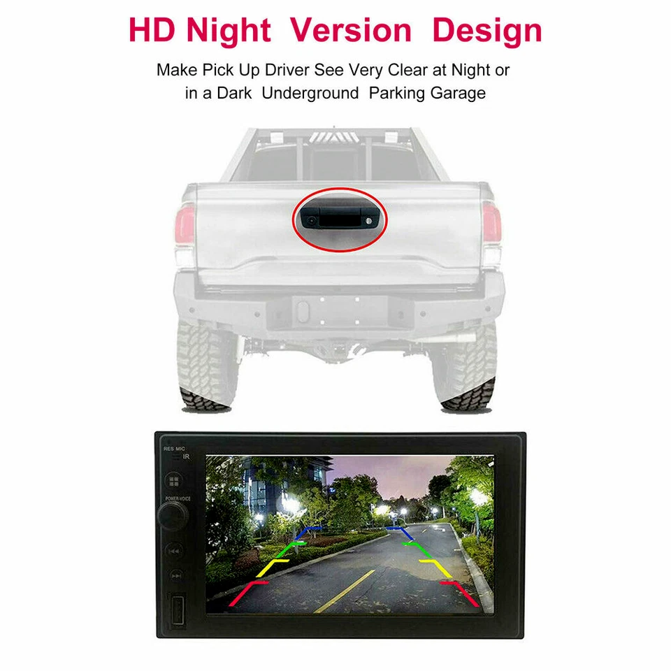 Câmera traseira de carro com alça reversa para Dodge Ram 1500 2500 3500 2009-2017 - Imagem 3 de 4