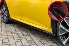 CUP Seitenschweller mit Wings aus ABS für Peugeot 208 GT GT-Line Schwarzglanz