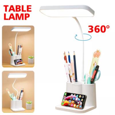 LED Schreibtisch Leuchte Dimmbar Touch Sensor Tisch Nachttisch Leselampe USB Wiederaufladbar
