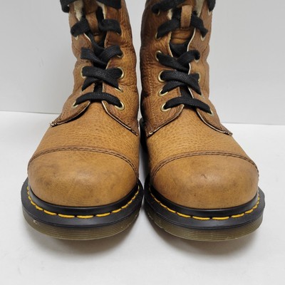 Dr. Martens Aimilita FL Brown Boots Leather Faux Fur Grizzly 