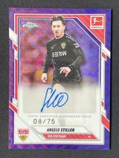 Angelo Stiller 2025-26 Topps Chrome Bundesliga Purple Wave Auto /75 #BA-AS