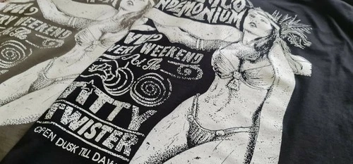 Titty Twister College Jacket Gray Cult Movie Horror Voorhees Jason 13 TV Fun Pussy image 6