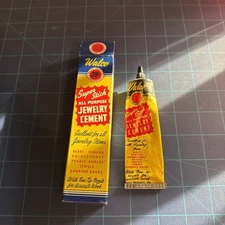 Vintage Walco super stick all purpose jewelry cement, Box Is NRMT+ Read