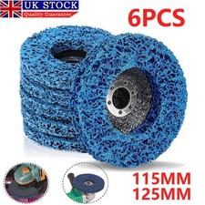 6Pcs Poly Strip Wheel Discs Paint Rust Remove Abrasive Angle Grinder 115/125mm