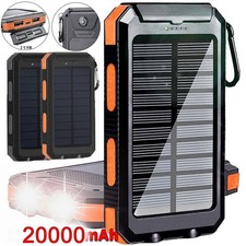 Super Powerful USB Portable Charger Solar Power Bank For Cell Phone 20000mAh