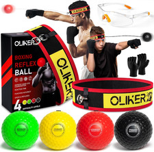 Boxing Reflex Ball for Adults and Kids, 4 Levels Boxing Ball with Adjustable Hea