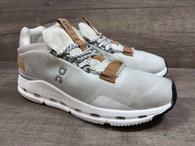 On Cloudnova Running Sneakers Shoes Cloud White Pearl Brown Womens Size 8