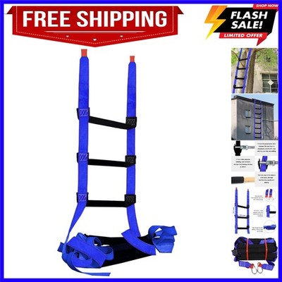 Fire Escape Ladder, 10 Feet Portable Safety Rope Ladder with 2 Hooks for 2-3 ...