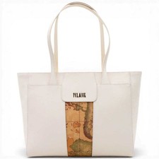 Moda Alviero Martini 1 Classe Borsa shopping Bloom City Donna Avorio in Pelle