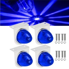 4X LED Watermelon Lights Indicator Turn Signal Side Marker Lamp Truck w/Brackets