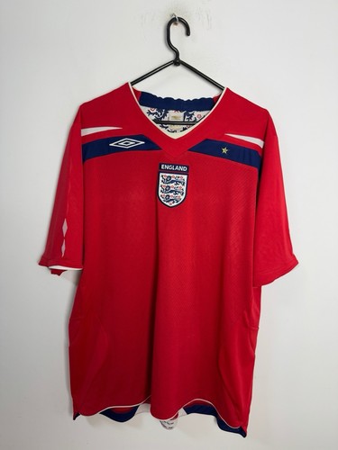 ENGLAND NATIONAL TEAM 2008/2010 AWAY FOOTBALL SHIRT UMBRO JERSEY SIZE XXL ADULT