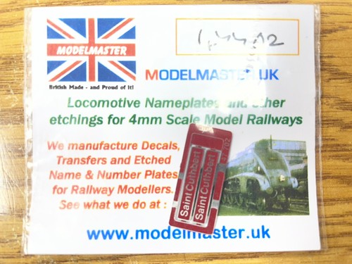 Placa de identificación grabada Model Masters 47702 Saint Cuthbert | Condition: Used