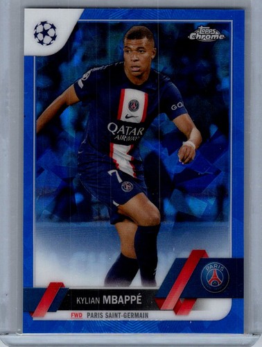 2022-23 Topps Chrome Sapphire Edition UEFA Club Competitions #100 Kylian Mbappé