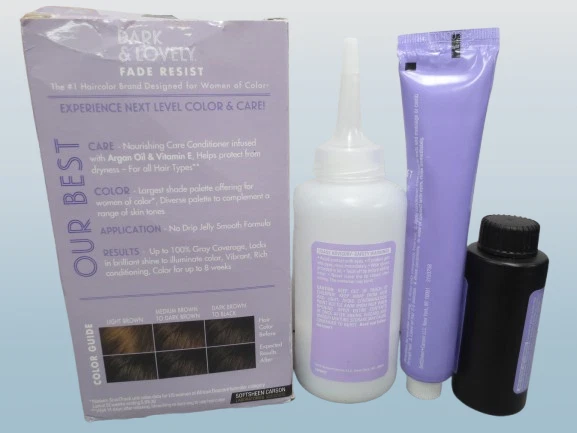 DARK & LOVELY FADE RESIST PERMANENT HAIR COLOR 371 JET BLACK BOXED LOT OF 2 - Image 3 of 3