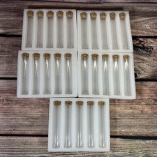 Set Of 25 Glass Test Tubes With Cork Caps