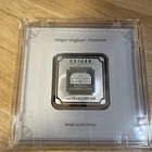 Geiger Edelmetalle Schloss Güldengossa 1 oz fine .999 Silver Bar in assay