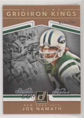 2017 Donruss All-Time Gridiron Kings Studio Series 36/100 Joe Namath #8 HOF 7zf