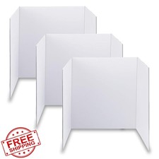 Display Boards 3 Pcs White - Tri-Fold 21x14 Inch Poster Boards