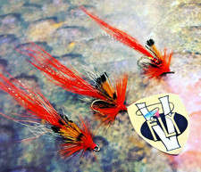 3 V Fly Size 10 Ultimate Signature Ally's Shrimp Double Salmon Flies