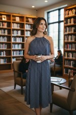 Michael Kors Keyhole Halter Midi Dress - Size S - NWT (New)