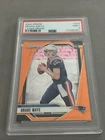 DRAKE MAYE 2024 PANINI PRIZM ROOKIE ORANGE LAZER PATRIOTS RC PSA 9!