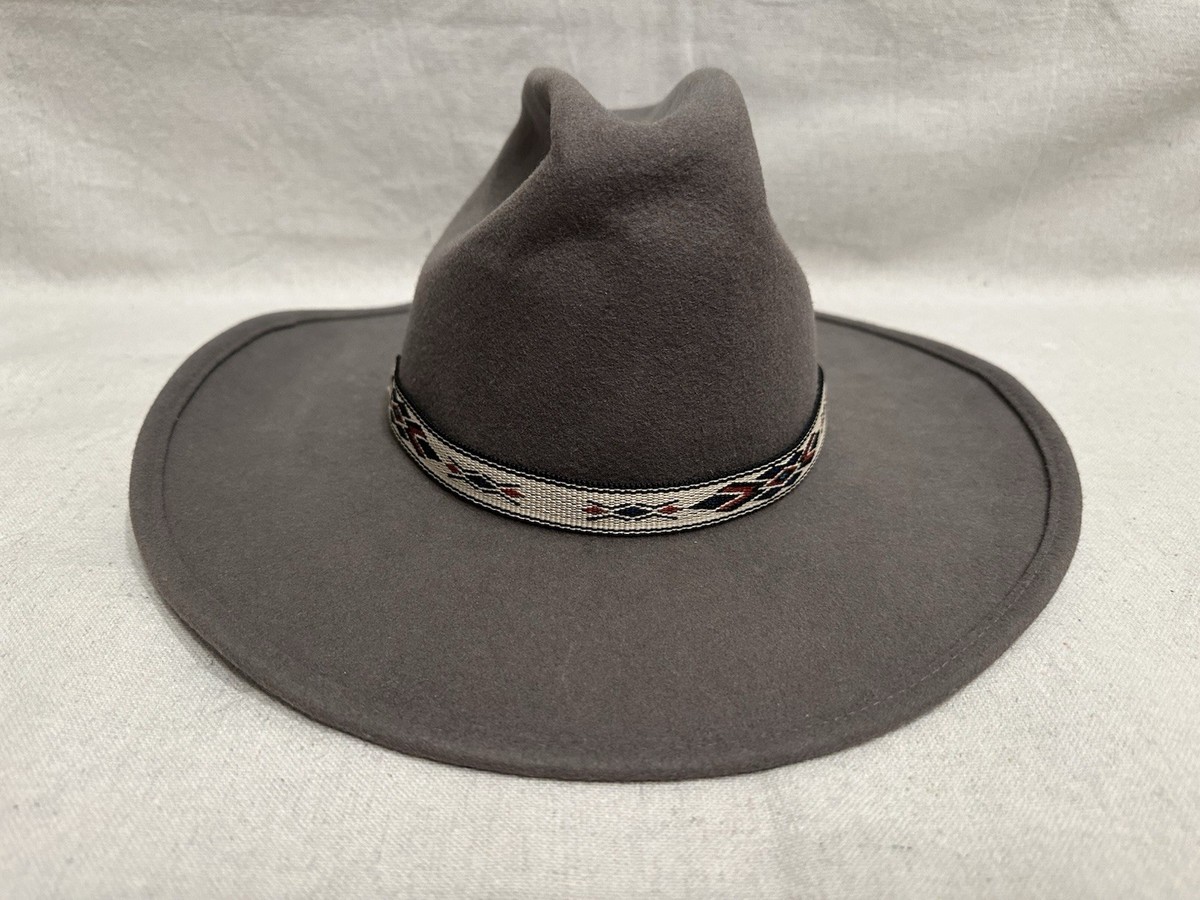 Vtg Eddy Bros Grey Thunder Cowboy Hat 7 1/4 Western | eBay